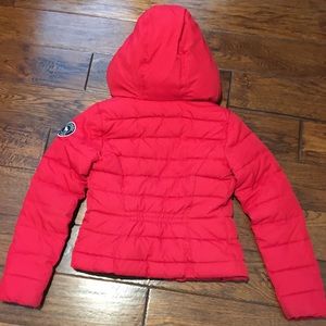 Red Abercrombie medium size coat.